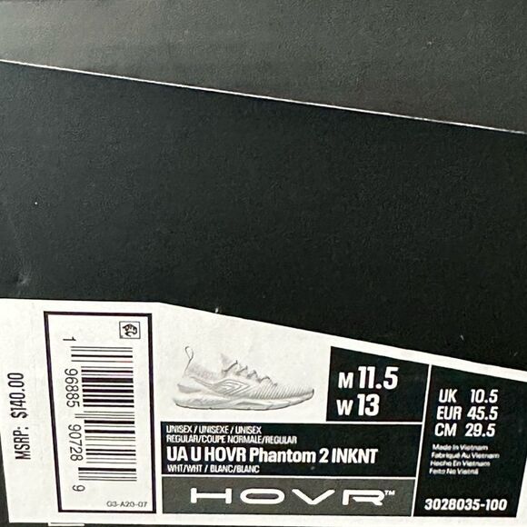 Under Armour Hover Phantom 2 INKNT Running Shoes Women’s 13 Men 11.5 Unisex - Picture 11 of 11